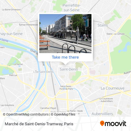 Mapa Marché de Saint-Denis-Tramway