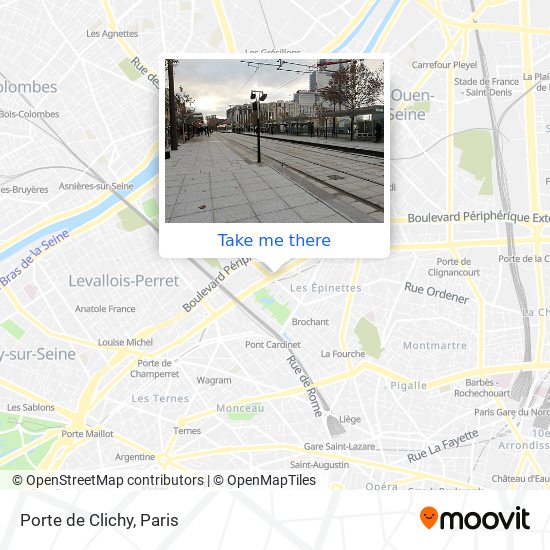 Porte de Clichy map