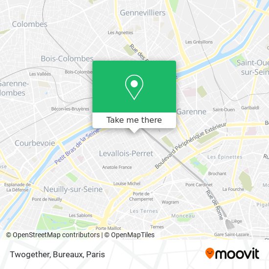 Twogether, Bureaux map