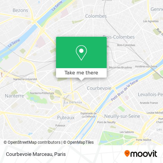 Courbevoie Marceau map