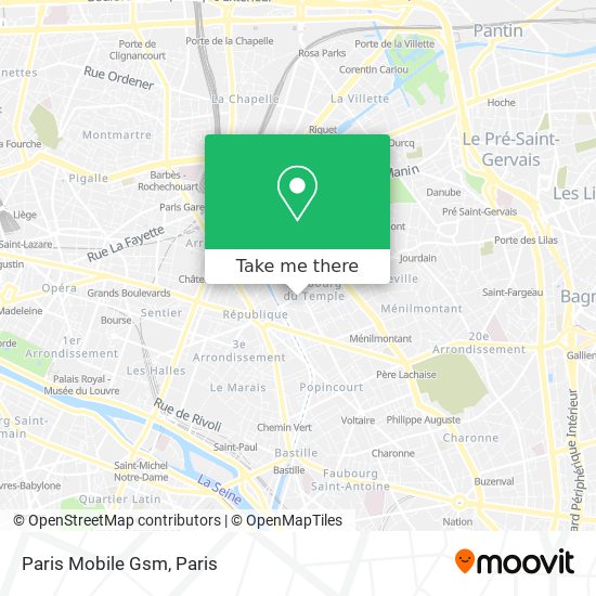 Mapa Paris Mobile Gsm