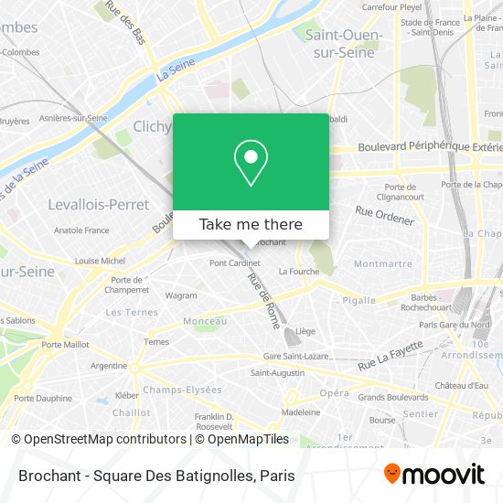 Brochant - Square Des Batignolles map