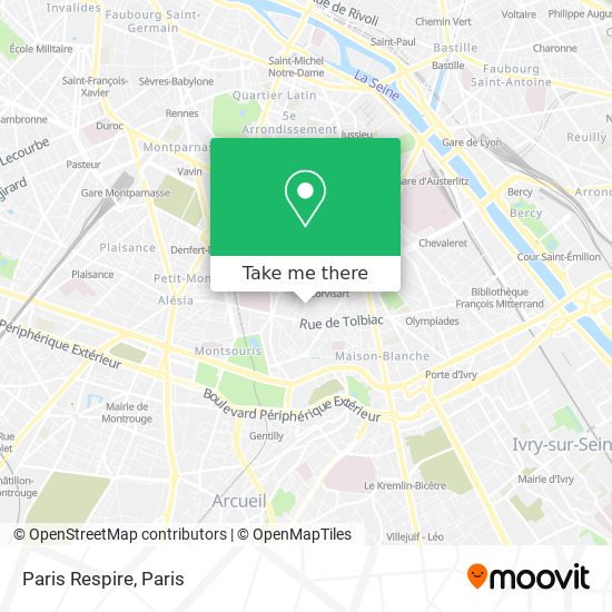 Paris Respire map