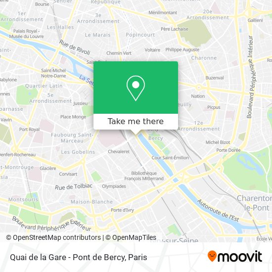 Mapa Quai de la Gare - Pont de Bercy