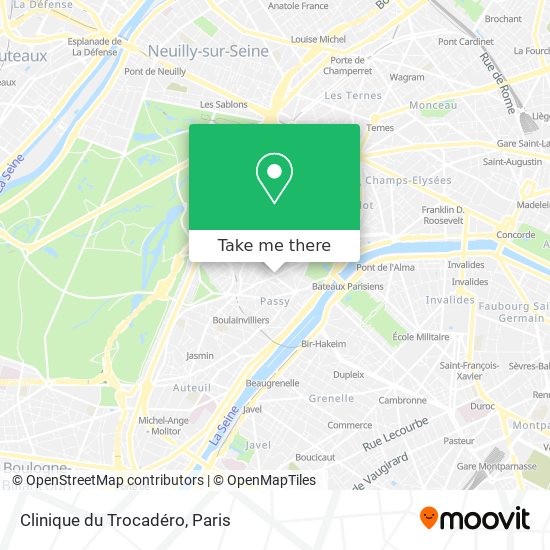 Mapa Clinique du Trocadéro