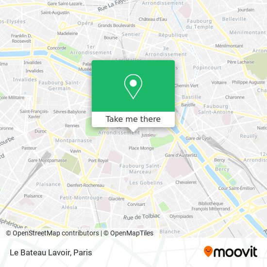 Mapa Le Bateau Lavoir