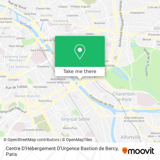 Centre D’Hébergement D’Urgence Bastion de Bercy map