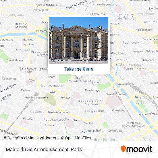 Mapa Mairie du 5e Arrondissement