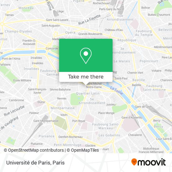 Mapa Université de Paris