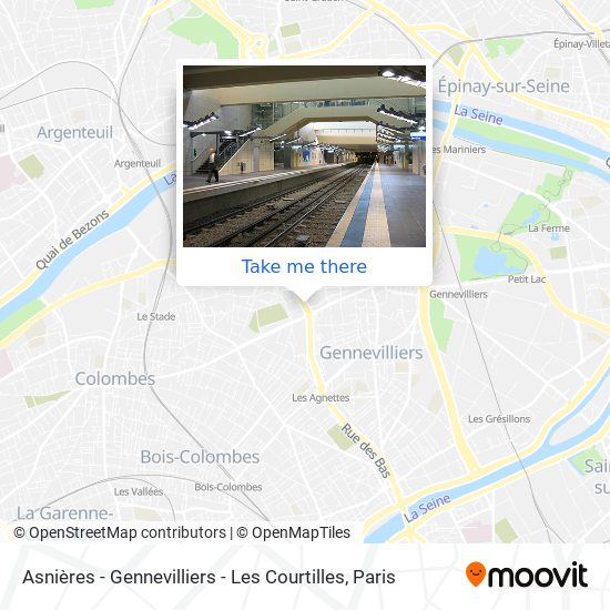 Mapa Asnières - Gennevilliers - Les Courtilles