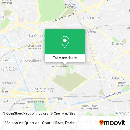 Mapa Maison de Quartier - Courtillières