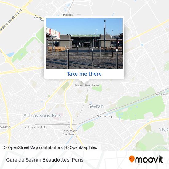 Gare de Sevran Beaudottes map