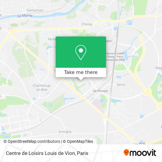 Mapa Centre de Loisirs Louis de Vion