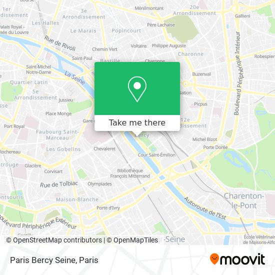Mapa Paris Bercy Seine