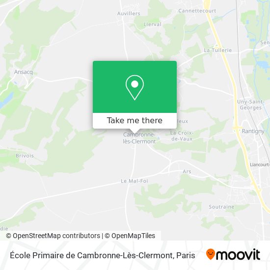 Mapa École Primaire de Cambronne-Lès-Clermont