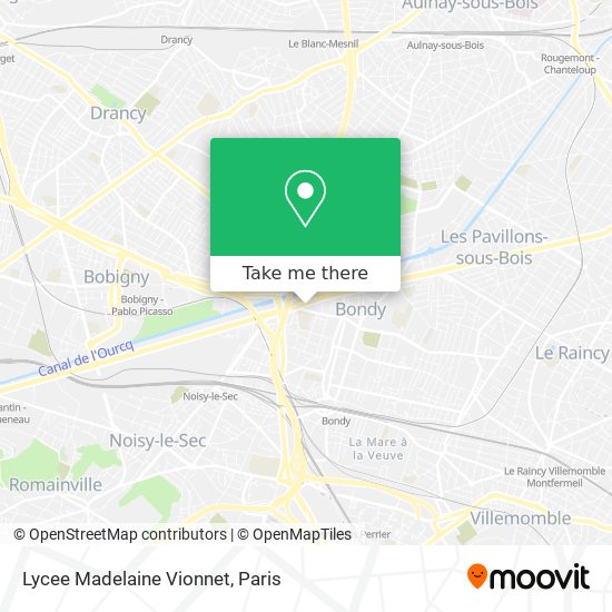 Lycee Madelaine Vionnet map