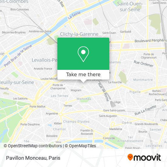 Pavillon Monceau map