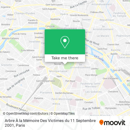 Arbre À la Mémoire Des Victimes du 11 Septembre 2001 map