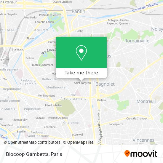 Biocoop Gambetta map