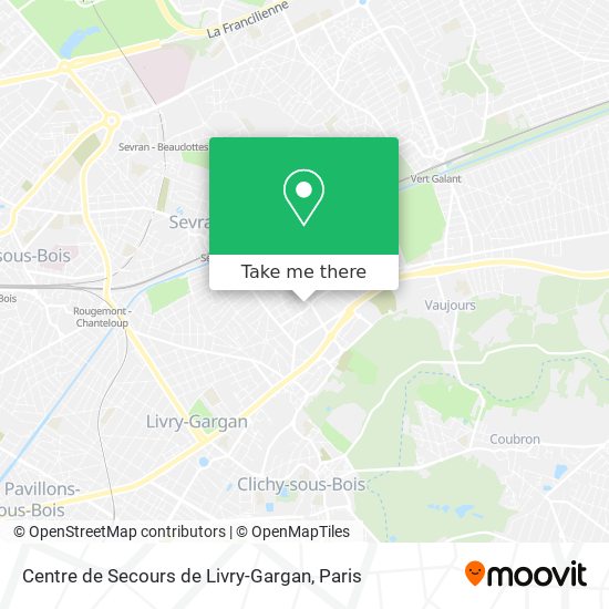 Mapa Centre de Secours de Livry-Gargan