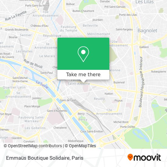 Emmaüs Boutique Solidaire map