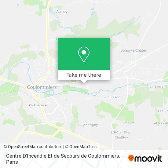 Mapa Centre D'Incendie Et de Secours de Coulommiers