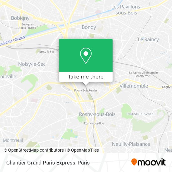 Mapa Chantier Grand Paris Express