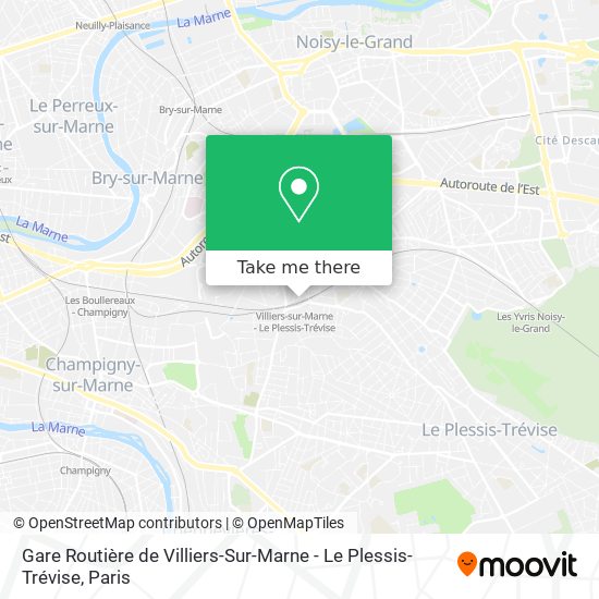 Gare Routière de Villiers-Sur-Marne - Le Plessis-Trévise map