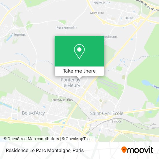 Mapa Résidence Le Parc Montaigne