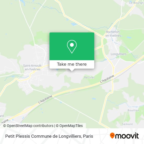 Mapa Petit Plessis Commune de Longvilliers