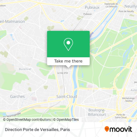 Direction Porte de Versailles map