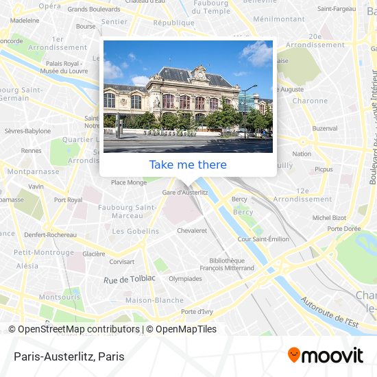 Mapa Paris-Austerlitz