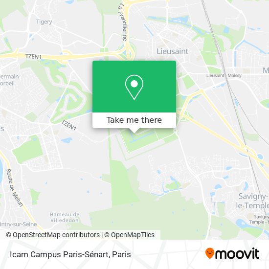 Mapa Icam Campus Paris-Sénart