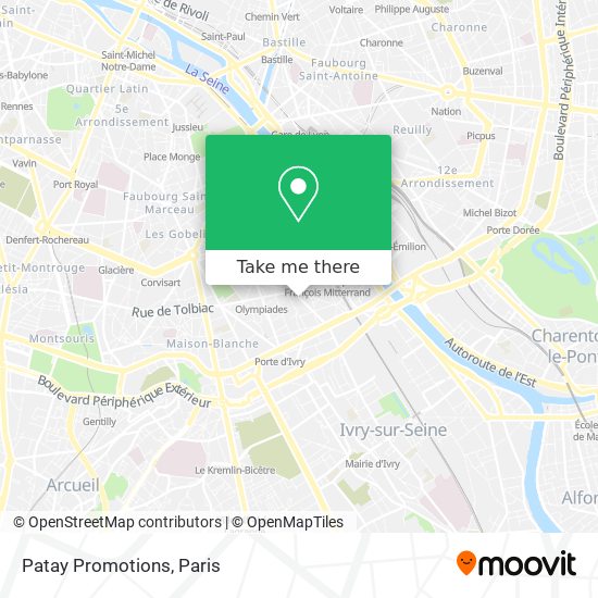 Patay Promotions map