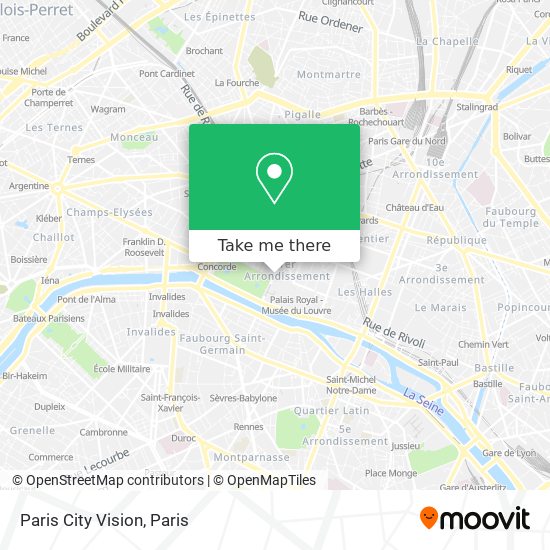 Mapa Paris City Vision