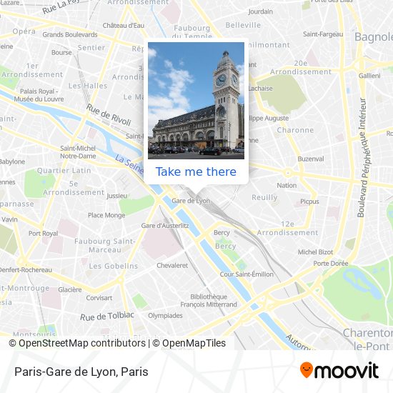 Mapa Paris-Gare de Lyon
