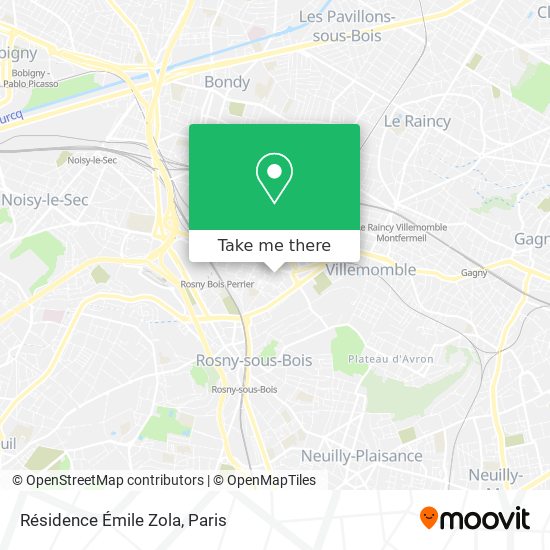 Résidence Émile Zola map