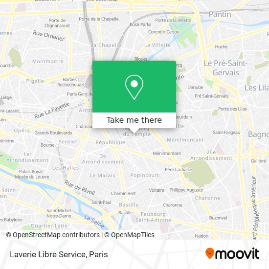 Laverie Libre Service map