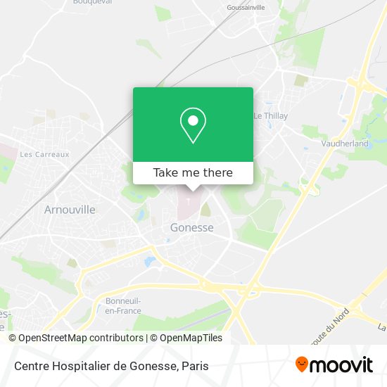 Mapa Centre Hospitalier de Gonesse