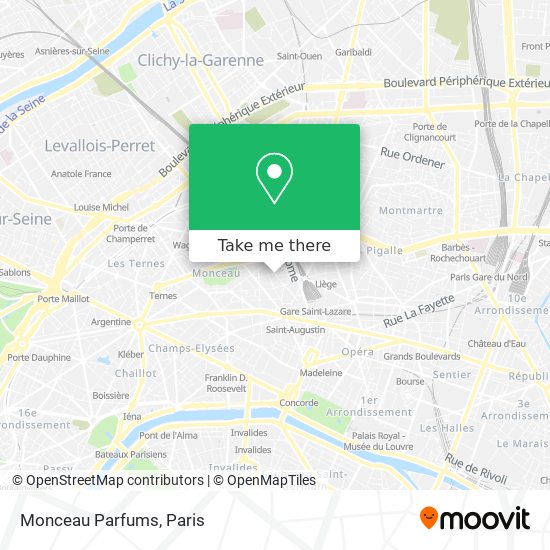 Monceau Parfums map