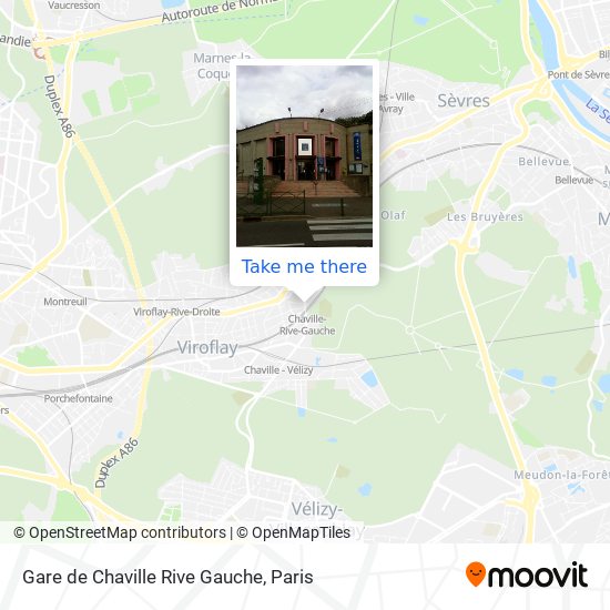Mapa Gare de Chaville Rive Gauche