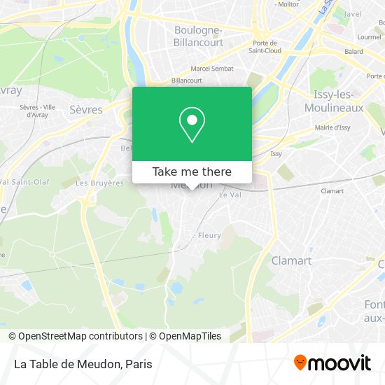 Mapa La Table de Meudon