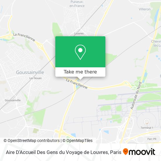 Aire D'Accueil Des Gens du Voyage de Louvres map