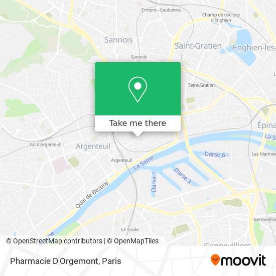 Mapa Pharmacie D'Orgemont