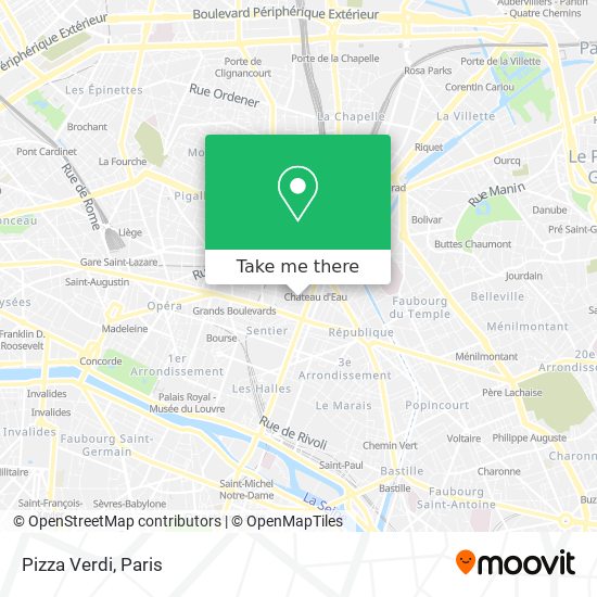 Pizza Verdi map