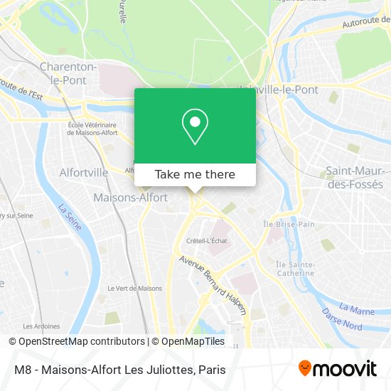 M8 - Maisons-Alfort Les Juliottes map