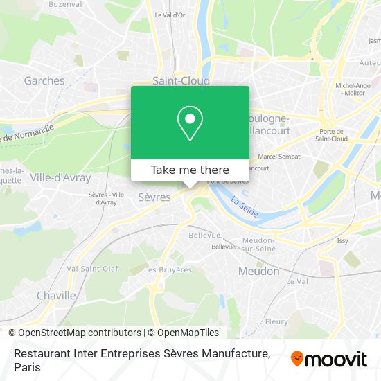 Mapa Restaurant Inter Entreprises Sèvres Manufacture