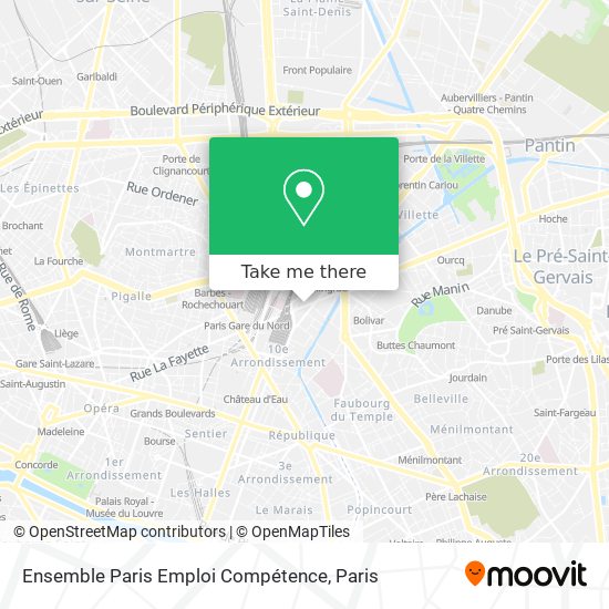Ensemble Paris Emploi Compétence map