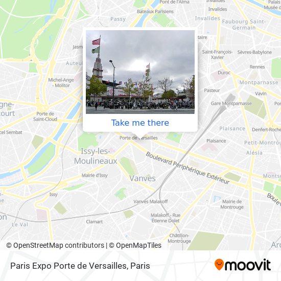 Mapa Paris Expo Porte de Versailles