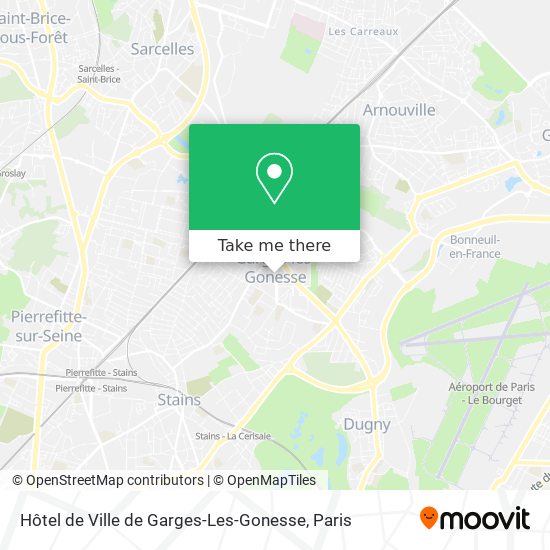 Mapa Hôtel de Ville de Garges-Les-Gonesse